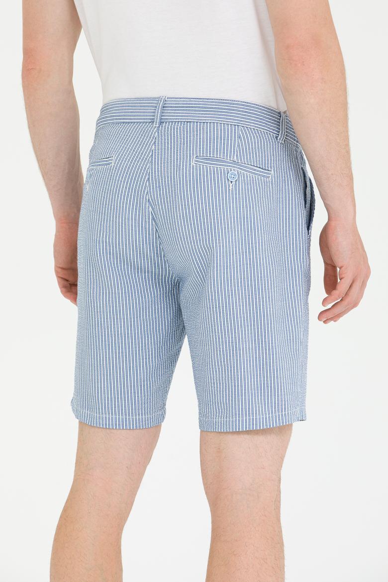 Erkek Mavi Dokuma Şort - 50263829011
