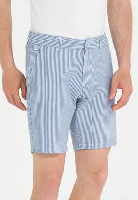 Erkek Mavi Dokuma Şort - 50263829011