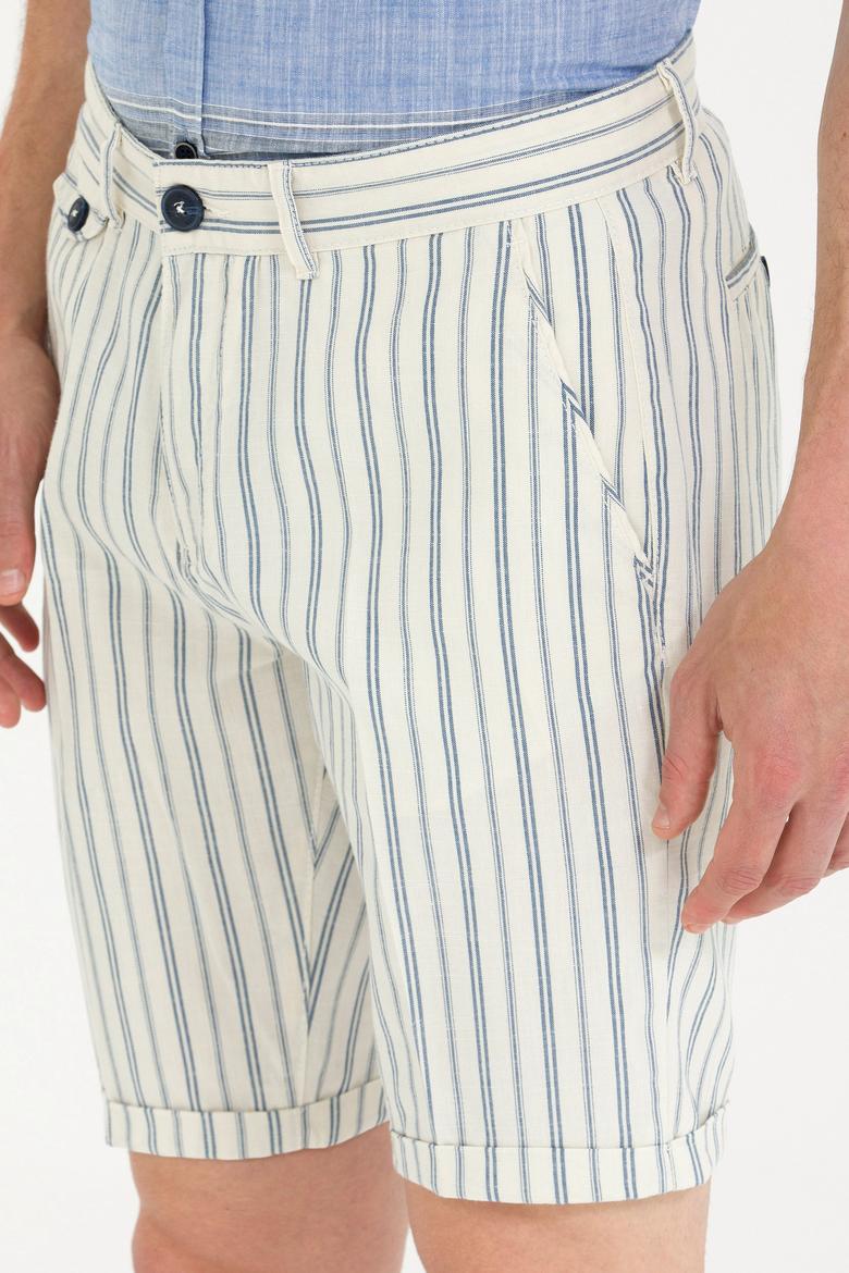 Erkek Lacivert Dokuma Şort - 50263841008