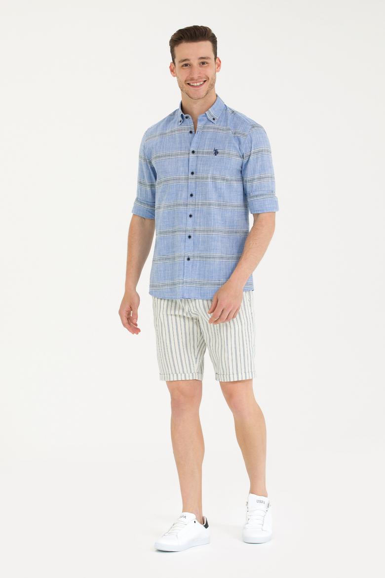 Erkek Lacivert Dokuma Şort - 50263841008