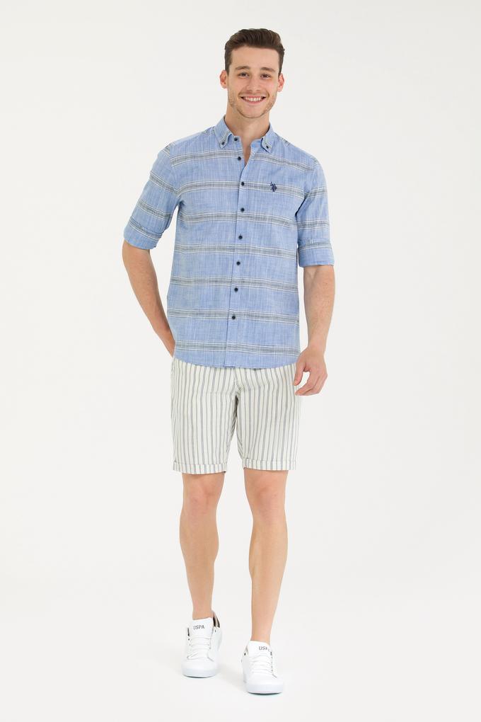 Erkek Lacivert Dokuma Şort