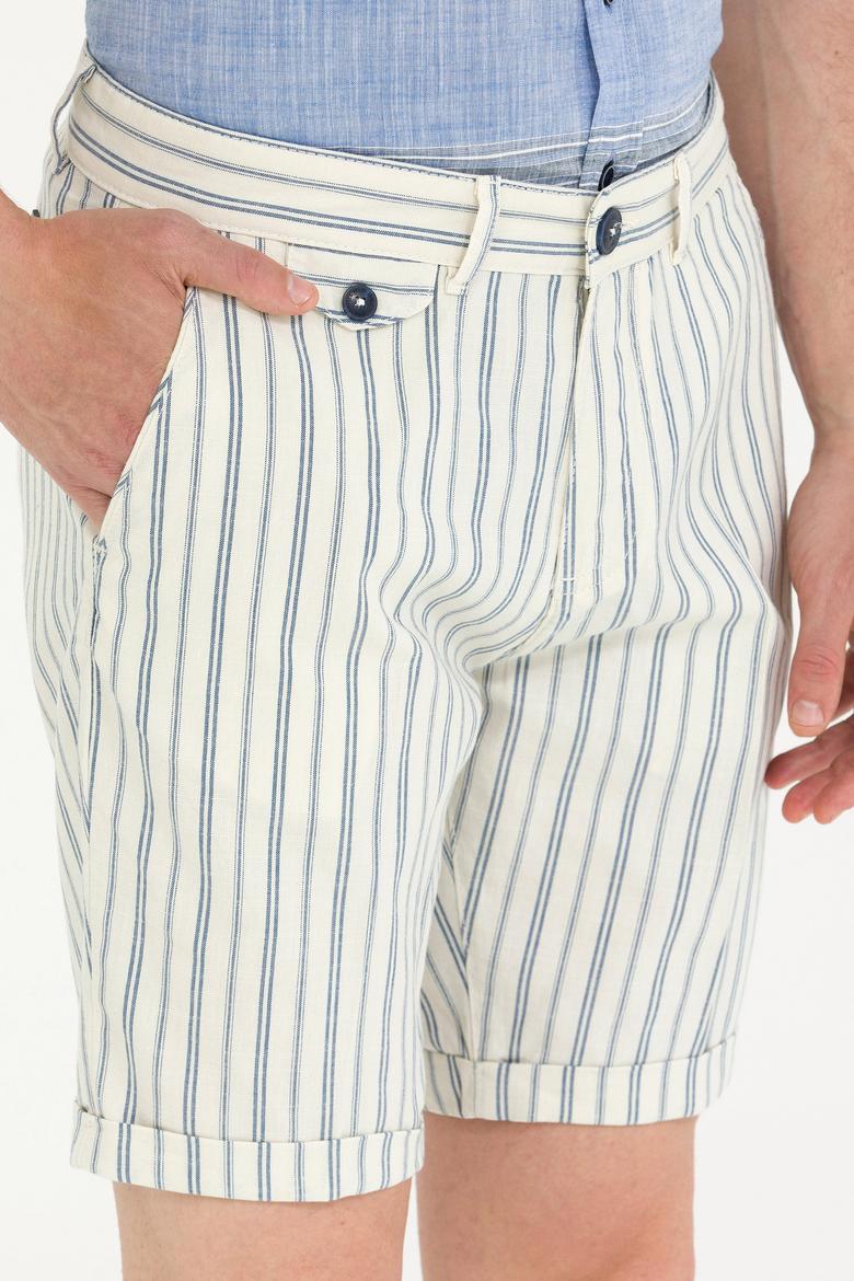 Erkek Lacivert Dokuma Şort - 50263841008