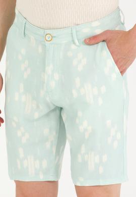Erkek Su Yeşili Dokuma Şort - 50263848038