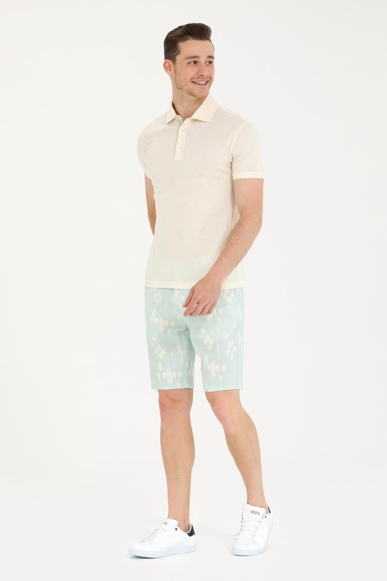 Erkek Su Yeşili Dokuma Şort - 50263848038