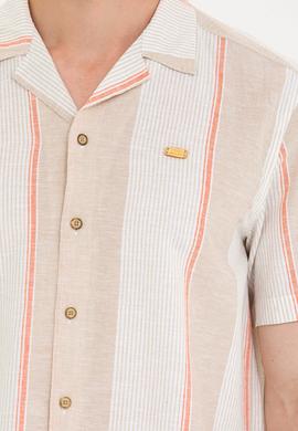 Erkek Camel Kısa Kollu Gömlek - 50263670008