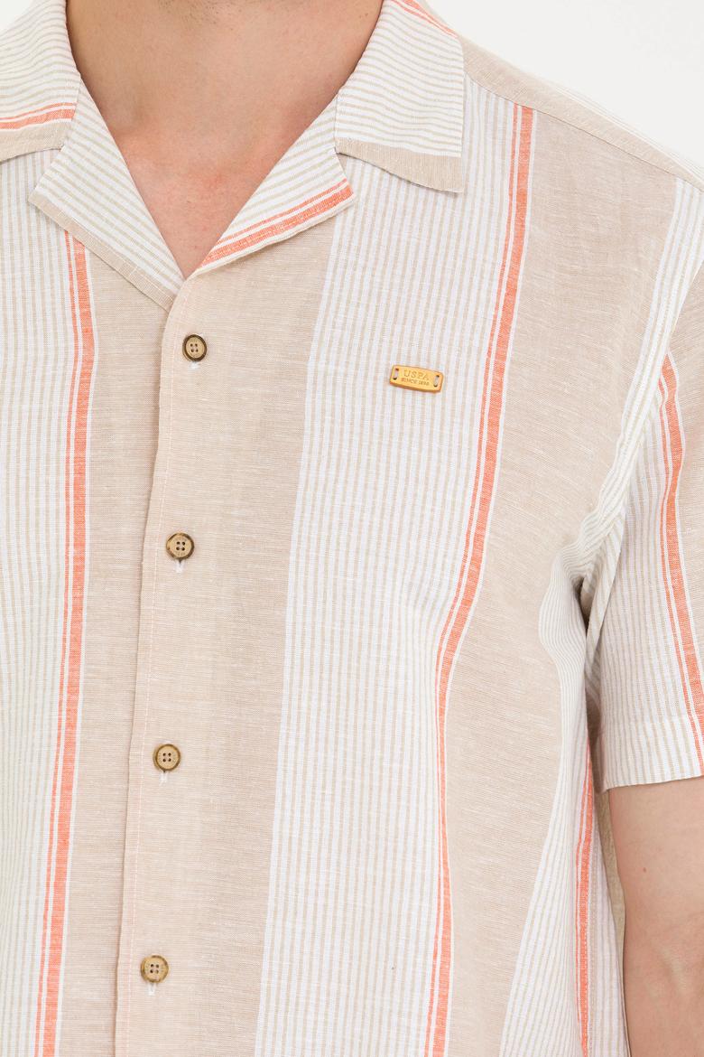 Erkek Camel Kısa Kollu Gömlek - 50263670008