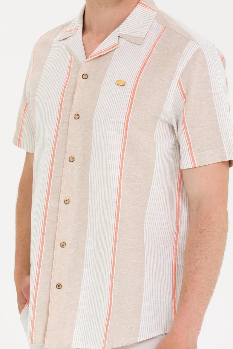 Erkek Camel Kısa Kollu Gömlek - 50263670008