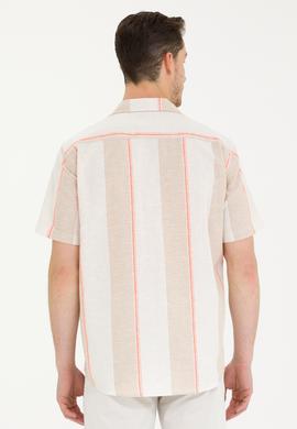 Erkek Camel Kısa Kollu Gömlek - 50263670008