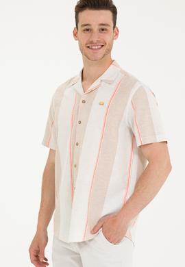 Erkek Camel Kısa Kollu Gömlek - 50263670008