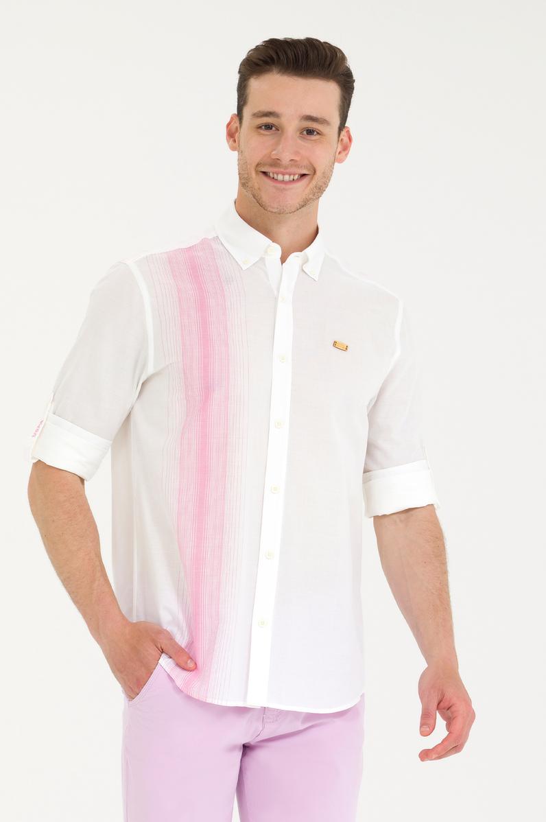 Erkek Beyaz Uzun Kollu Gömlek