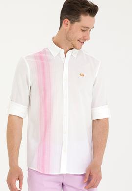 Erkek Beyaz Uzun Kollu Gömlek - 50264069025