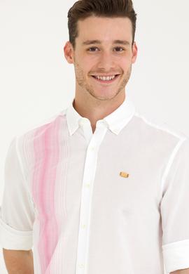 Erkek Beyaz Uzun Kollu Gömlek - 50264069025