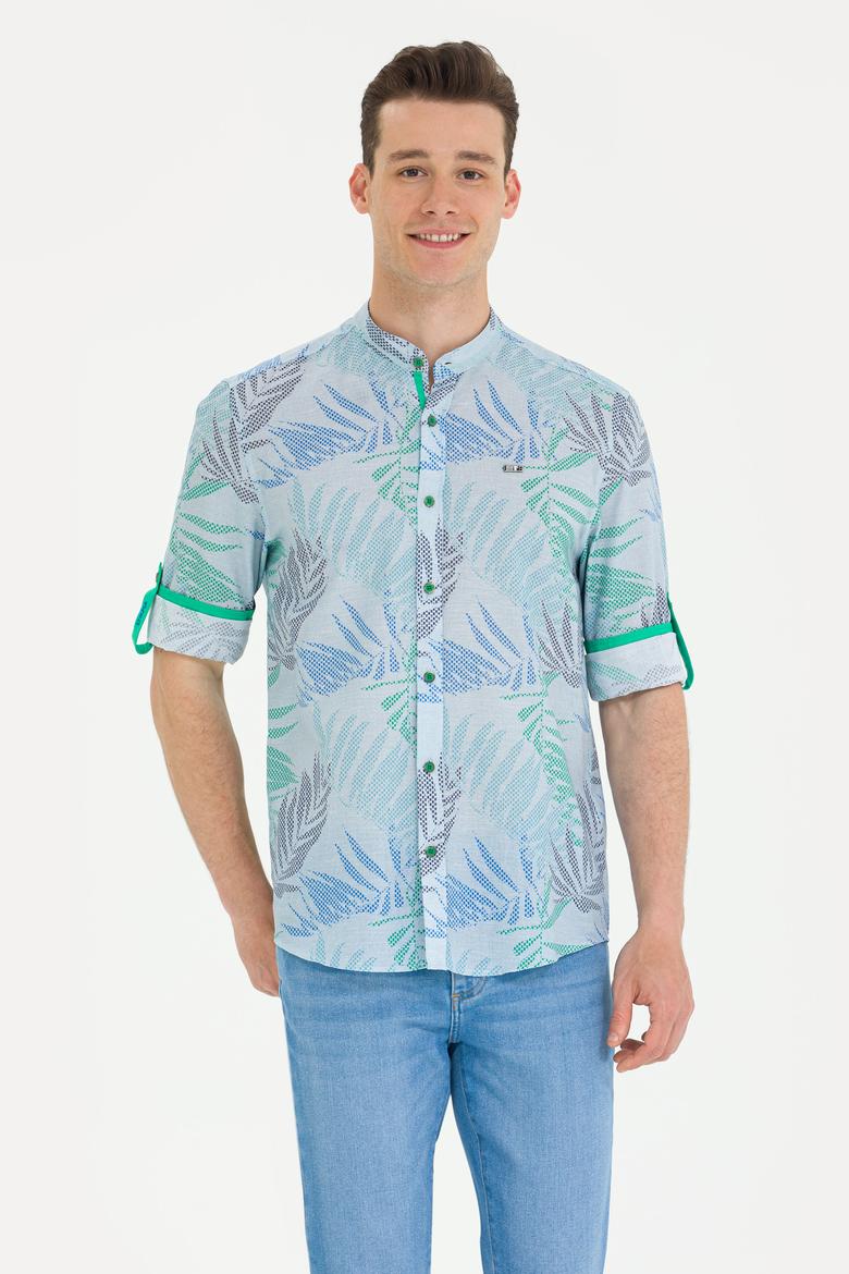 Erkek Yeşil Uzun Kollu Gömlek - 50263895001