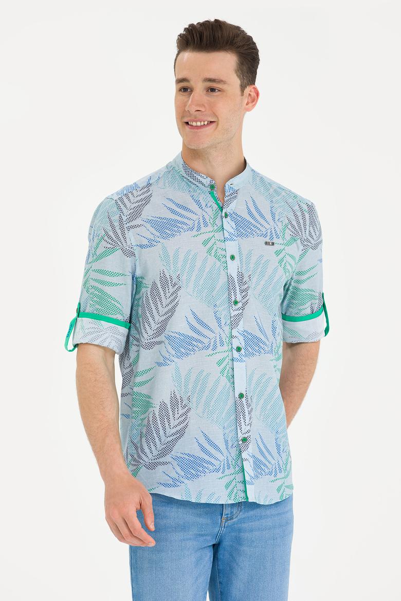 Erkek Yeşil Uzun Kollu Gömlek