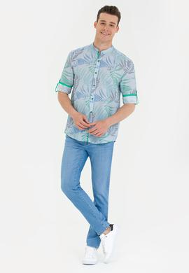 Erkek Yeşil Uzun Kollu Gömlek - 50263895001