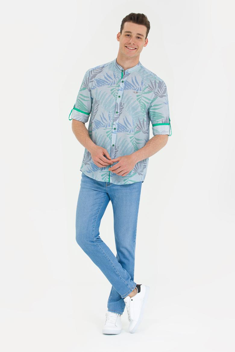 Erkek Yeşil Uzun Kollu Gömlek - 50263895001