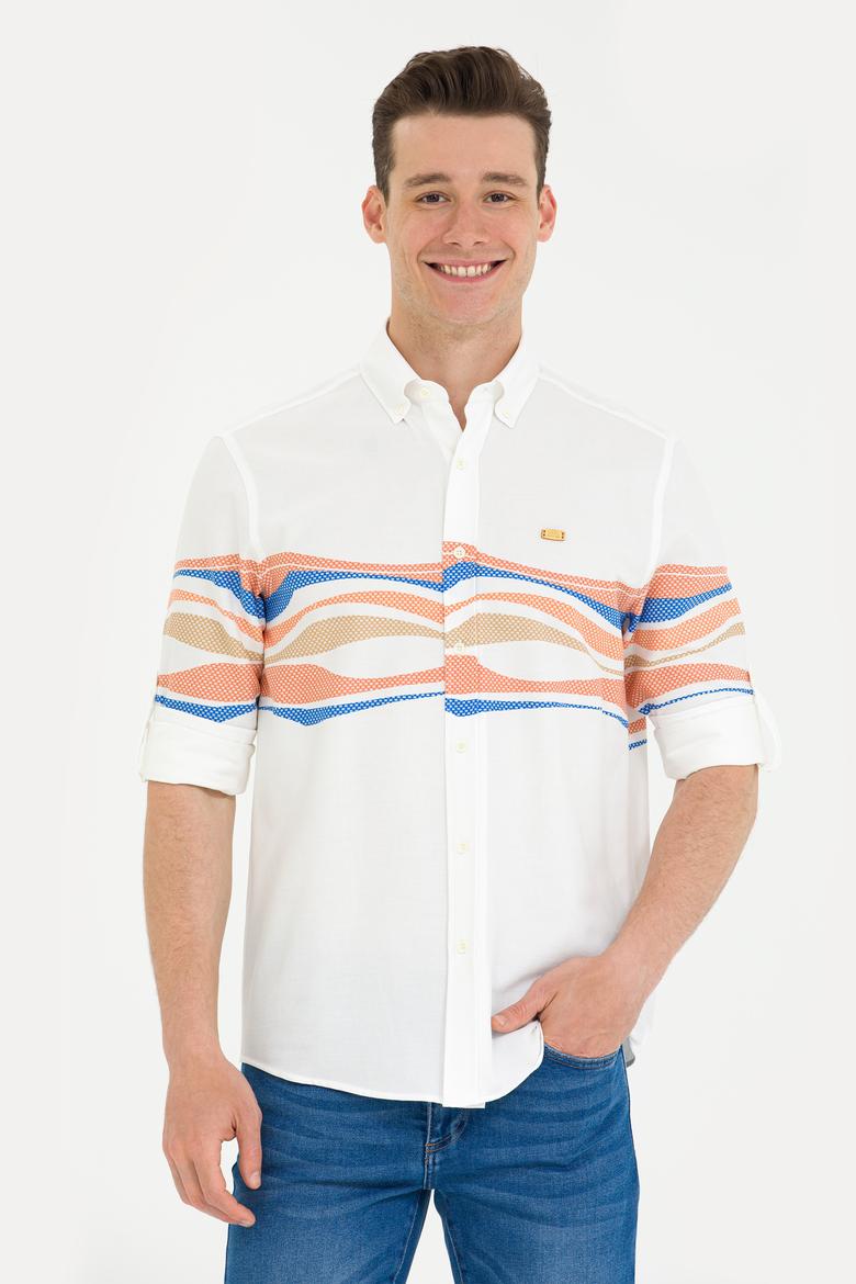 Erkek Beyaz Uzun Kollu Gömlek