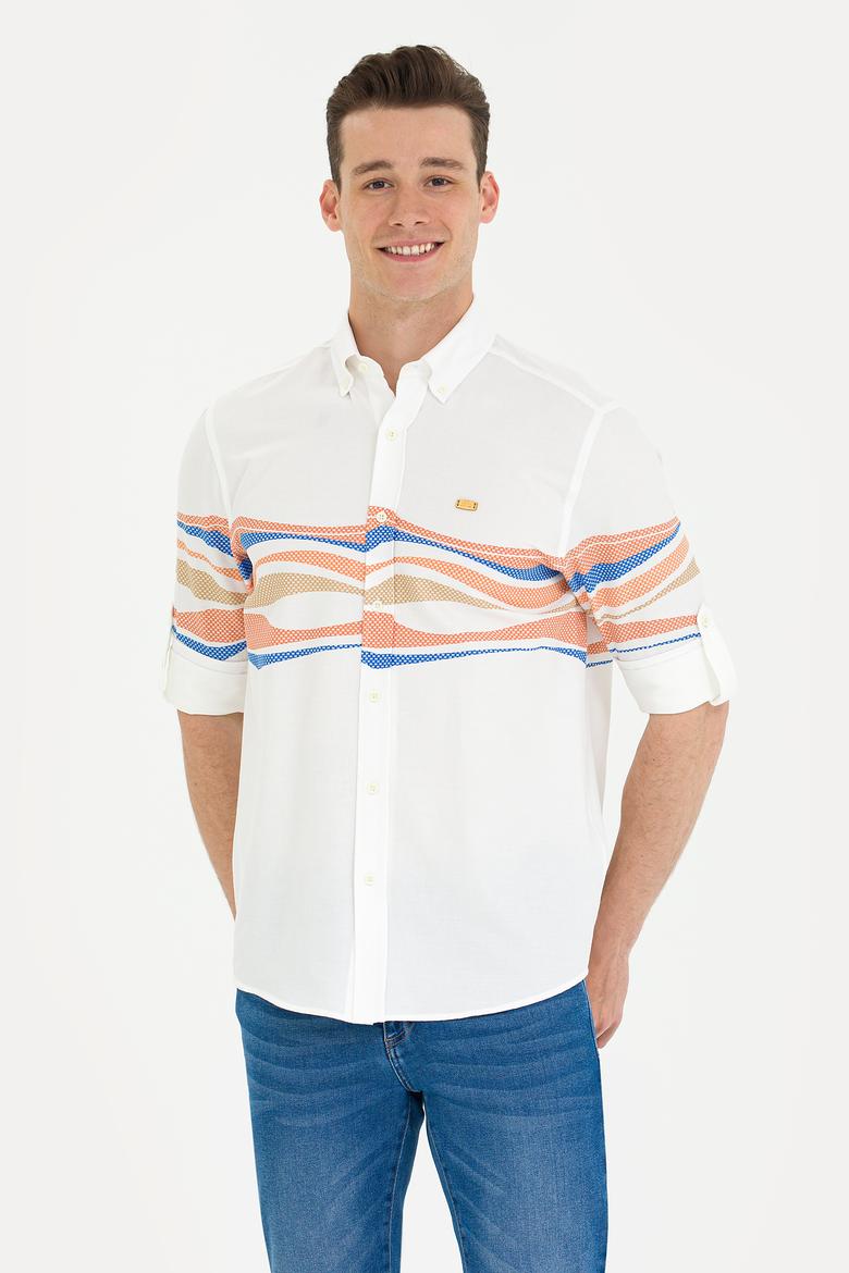 Erkek Beyaz Uzun Kollu Gömlek - 50264063010