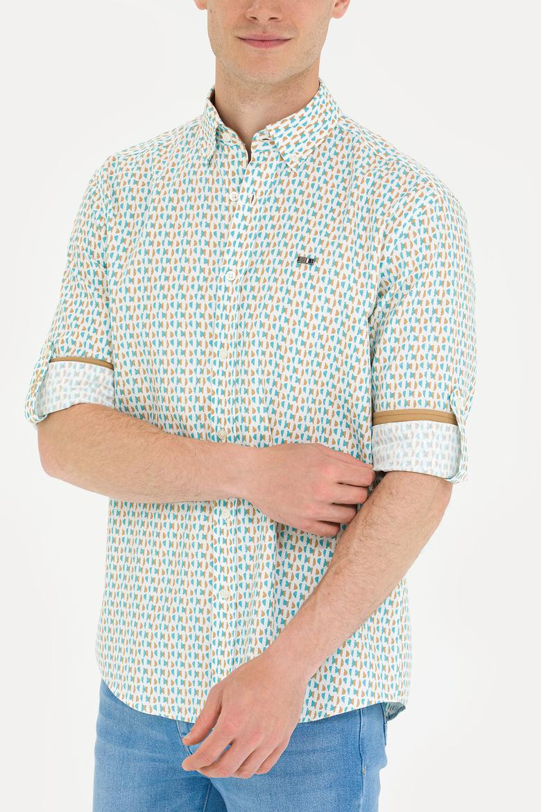 Erkek Mint Uzun Kollu Gömlek - 50264070005