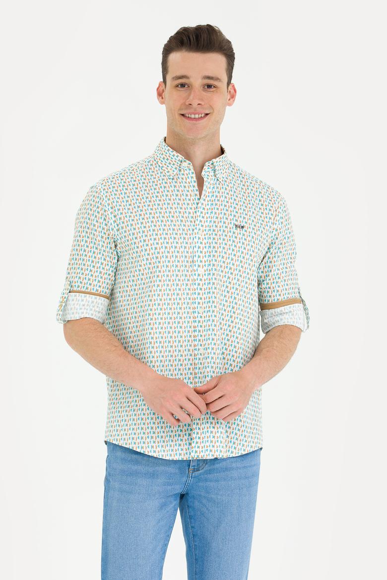 Erkek Mint Uzun Kollu Gömlek - 50264070005