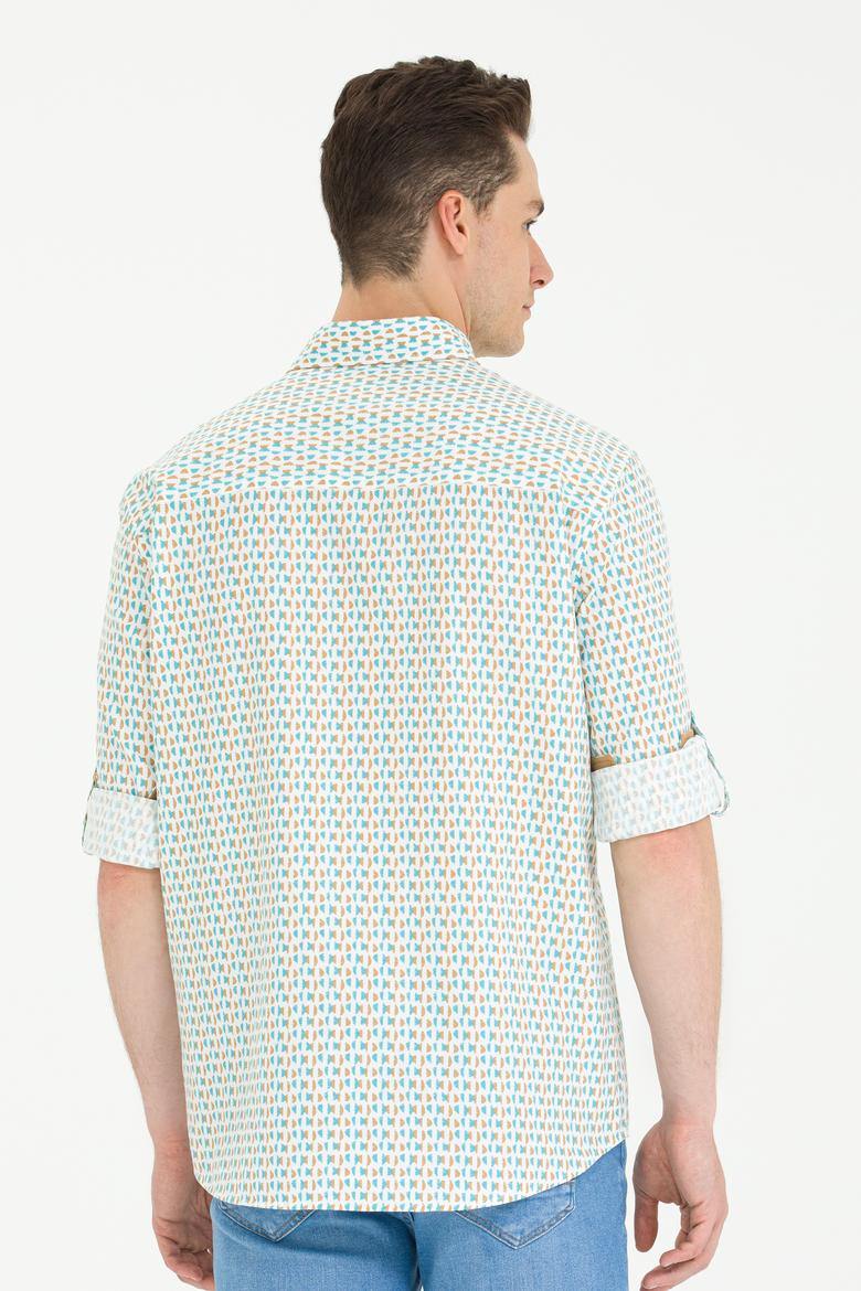 Erkek Mint Uzun Kollu Gömlek - 50264070005