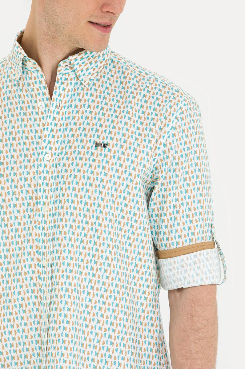 Erkek Mint Uzun Kollu Gömlek