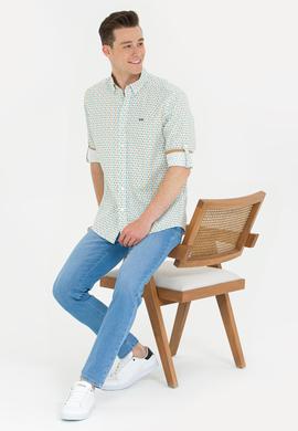Erkek Mint Uzun Kollu Gömlek - 50264070005