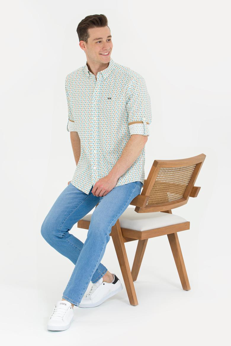 Erkek Mint Uzun Kollu Gömlek - 50264070005