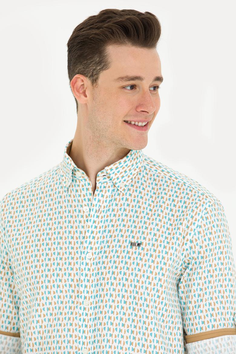 Erkek Mint Uzun Kollu Gömlek - 50264070005