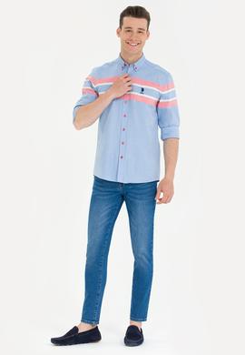Erkek Mavi Uzun Kollu Gömlek - 50264397007