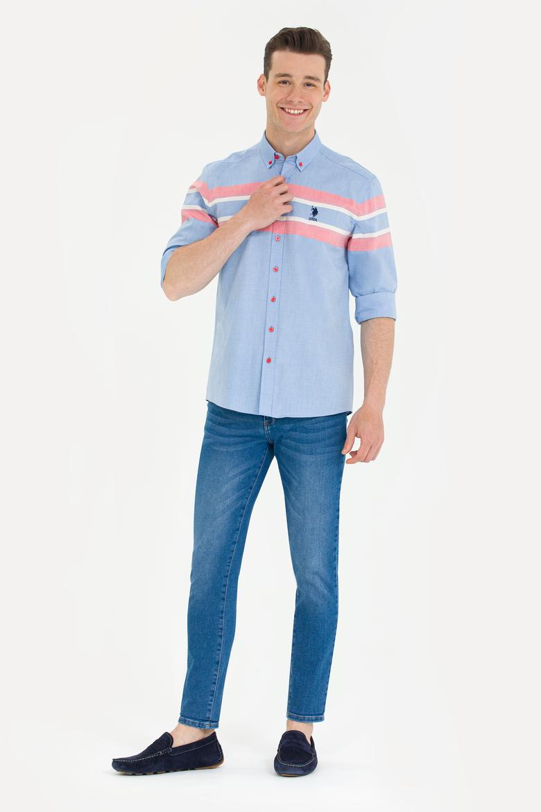 Erkek Mavi Uzun Kollu Gömlek - 50264397007