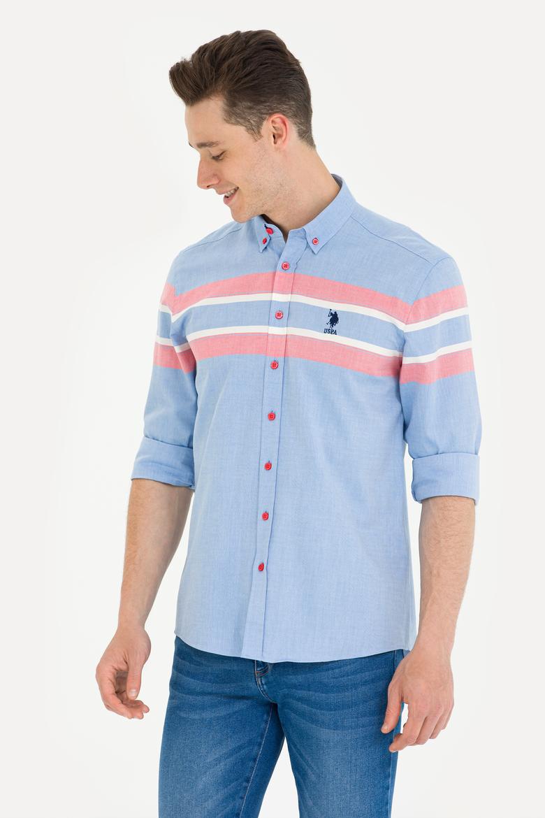 Erkek Mavi Uzun Kollu Gömlek - 50264397007