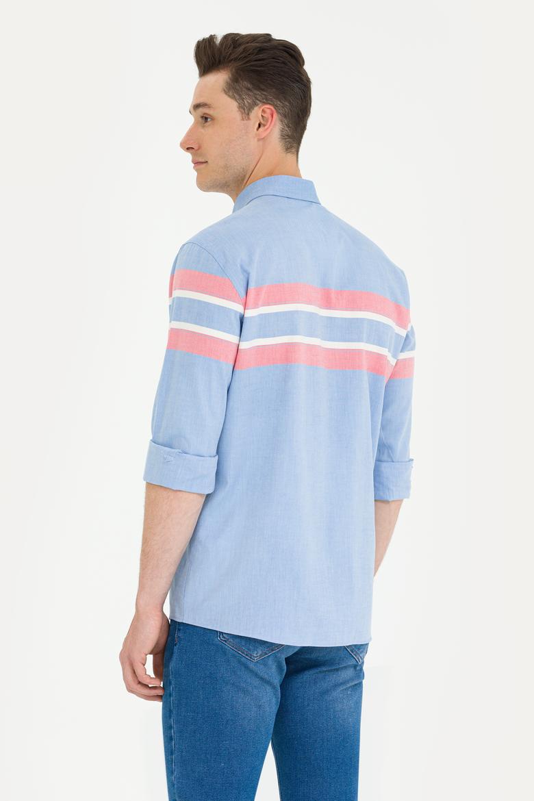 Erkek Mavi Uzun Kollu Gömlek - 50264397007