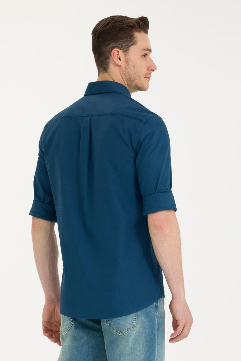 Erkek Lacivert Uzun Kollu Gömlek - 50266110001
