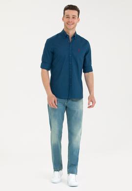 Erkek Lacivert Uzun Kollu Gömlek - 50266110001