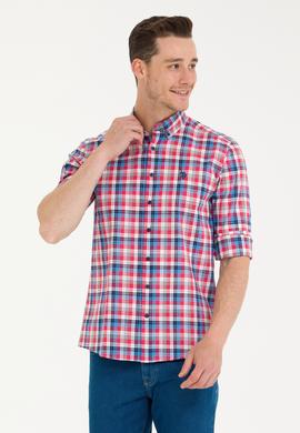 Erkek Kareli Kırmızı Gömlek - 50266124010