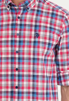 Erkek Kareli Kırmızı Gömlek - 50266124010