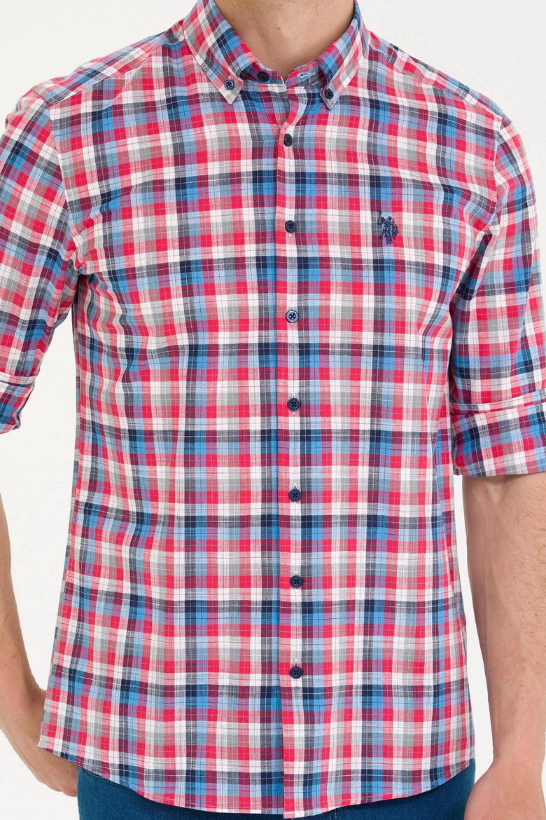 Erkek Kareli Kırmızı Gömlek - 50266124010