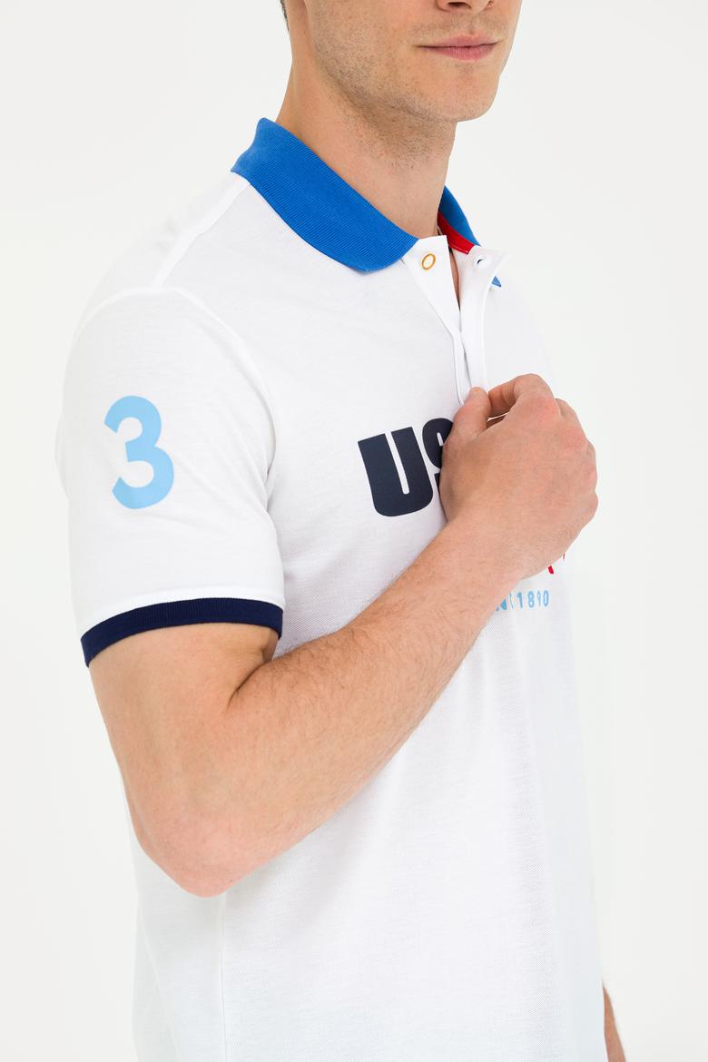 Erkek Beyaz Polo Yaka Tişört - 50263264026