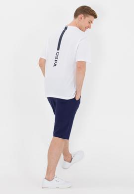 Erkek Beyaz Oversize Bisiklet Yaka Tişört - 50264919020