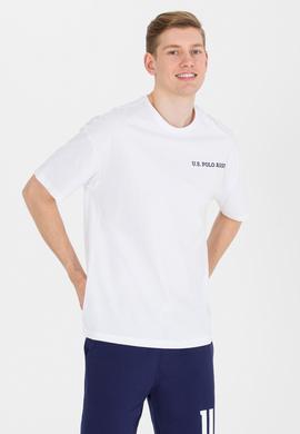 Erkek Beyaz Oversize Bisiklet Yaka Tişört - 50264919020