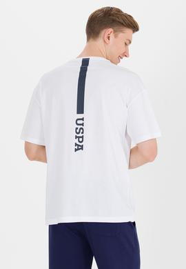 Erkek Beyaz Oversize Bisiklet Yaka Tişört - 50264919020