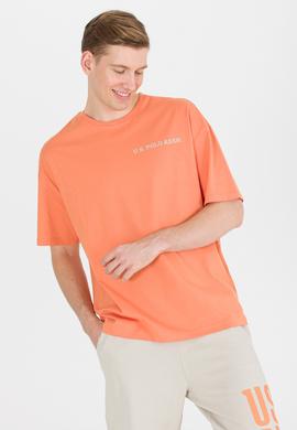 Erkek Kiremit Oversize Bisiklet Yaka Tişört - 50264919039