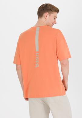 Erkek Kiremit Oversize Bisiklet Yaka Tişört - 50264919039