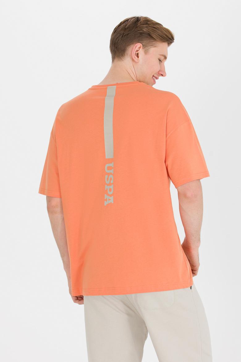 Erkek Kiremit Oversize Bisiklet Yaka Tişört - 50264919039