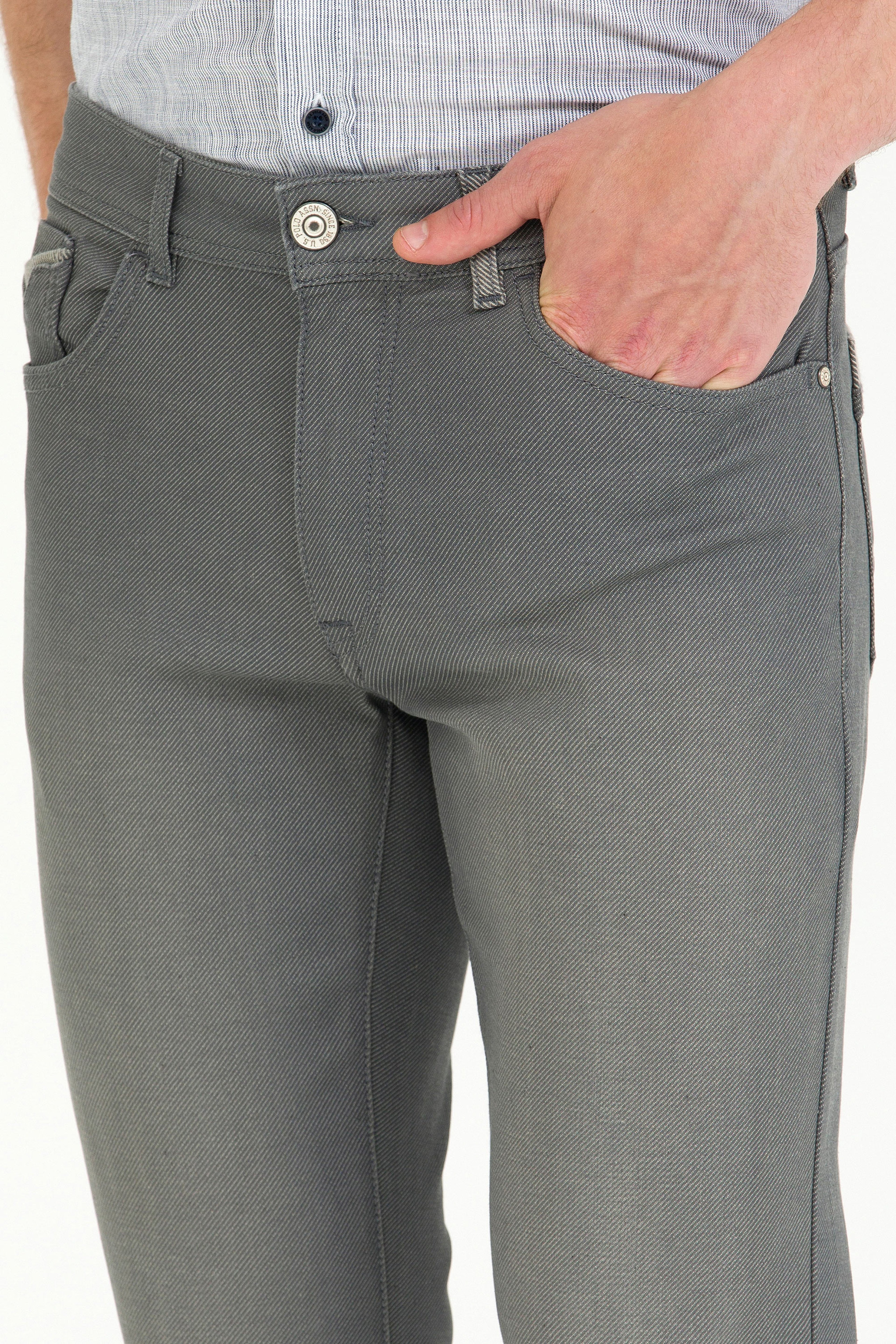 Erkek Gri Jean Pantolon