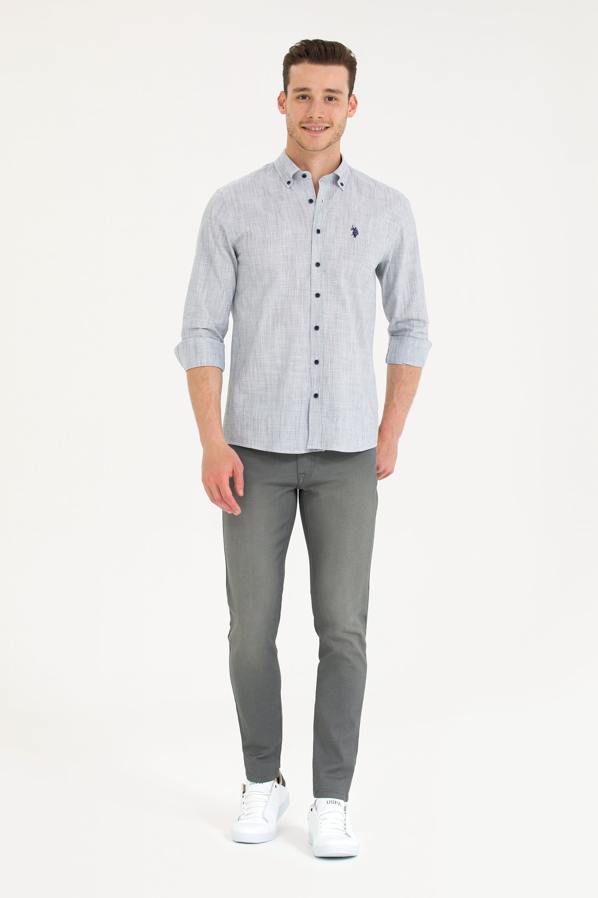 Erkek Gri Jean Pantolon - Image 1