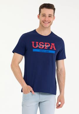 Erkek Lacivert Bisiklet Yaka Tişört - 50264937007