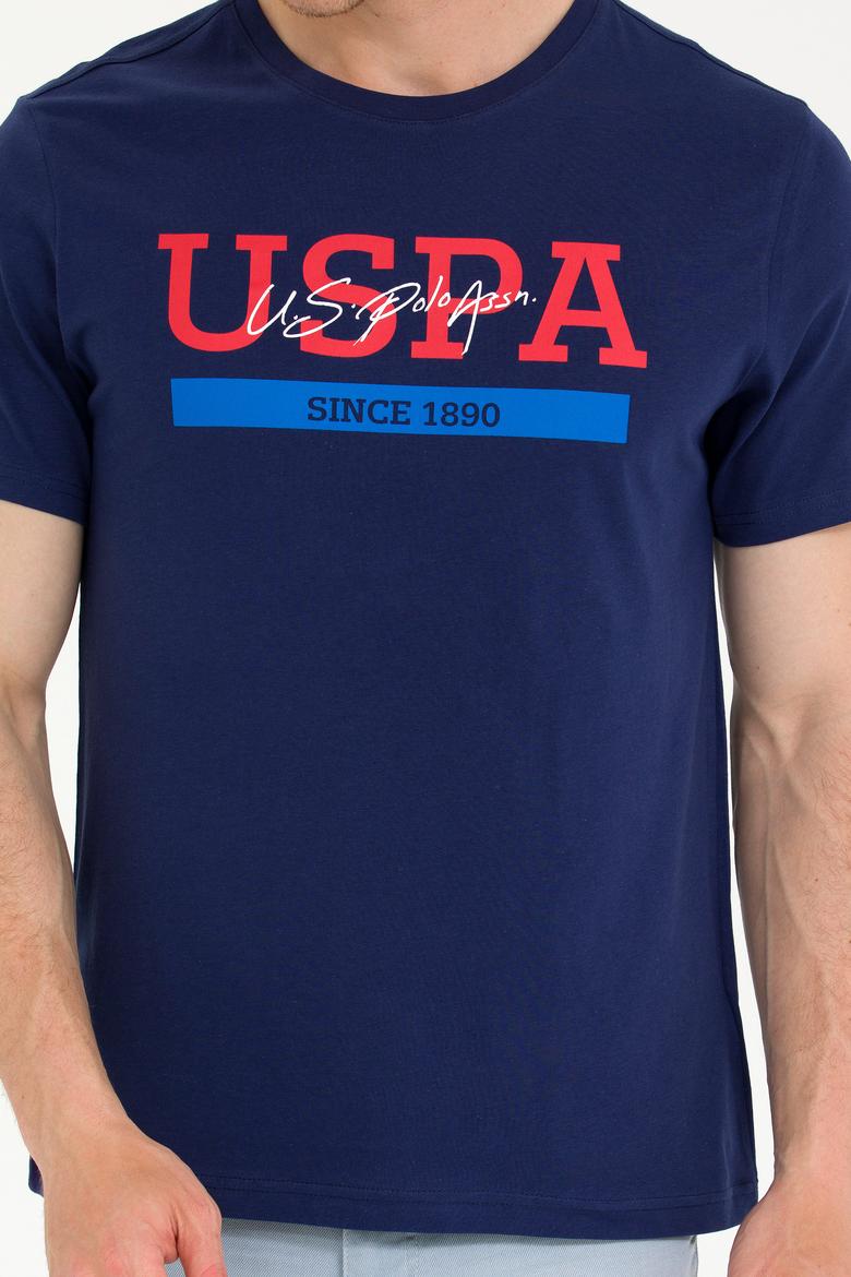 Erkek Lacivert Bisiklet Yaka Tişört - 50264937007