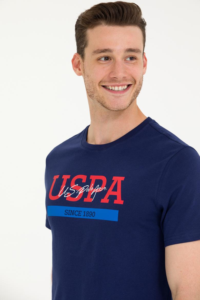 Erkek Lacivert Bisiklet Yaka Tişört - 50264937007